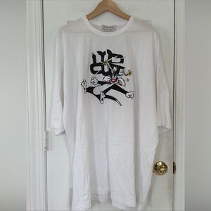 Looney Tunes X MUNTHE LADIES’ SYLVESTER THE CAT Tweety T-SHIRT Sz 36 NWT RARE